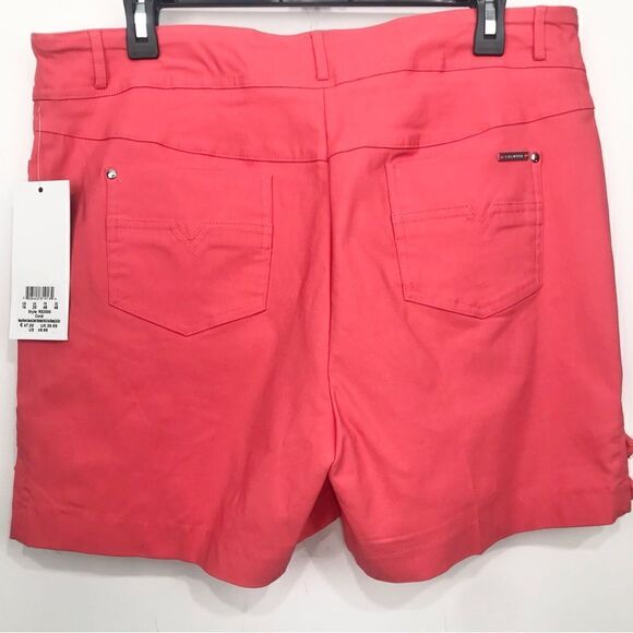 Rekucci NEW Coral Athleisure Shorts with Silver Buttons - Picture 4 of 16
